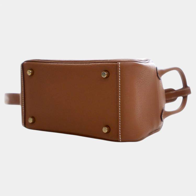 مملوكة مسبقًا Hermes Brown Mini Clemence Lindy 20