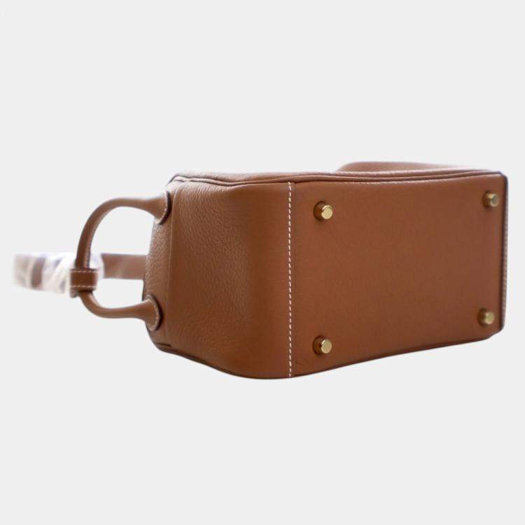 مملوكة مسبقًا Hermes Brown Mini Clemence Lindy 20