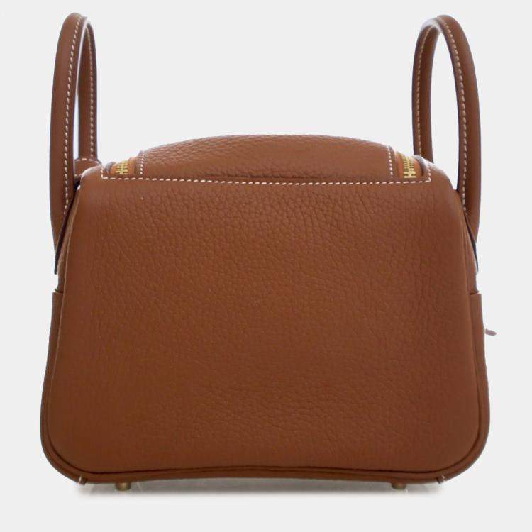 مملوكة مسبقًا Hermes Brown Mini Clemence Lindy 20