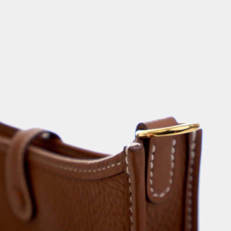 Pre Owned Hermes Brown Clemence Evelyne 16 TPM
