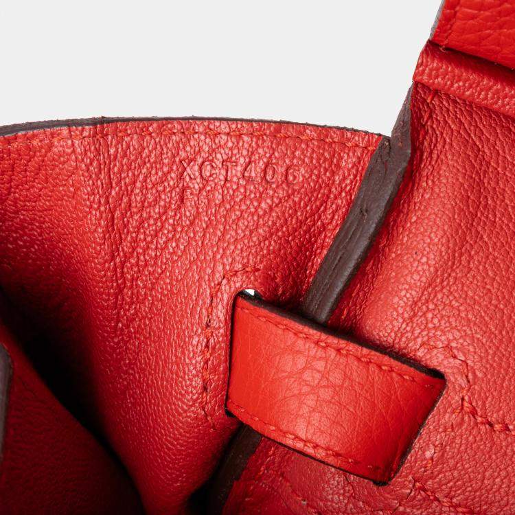 Pre Owned Hermes Red Clemence Birkin Retourne 30