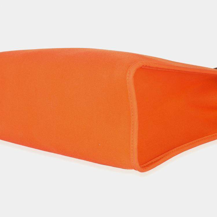مملوكة مسبقًا Hermes Orange Toile Vache Hunter Herbag Zip 31 PM PHW