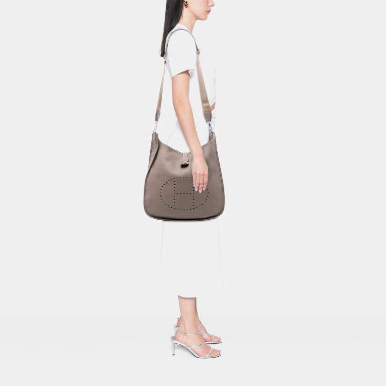 مملوكة مسبقًا Hermes Brown Clemence Evelyne II TGM
