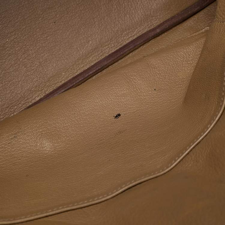 Pre Owned Hermes Birkin 35 Palladium Finish Tabac Camel Taurillon Clemence Leather Tote