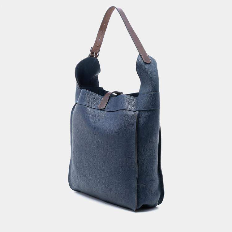 Pre Owned Hermes Blue Clemence Marwari PM