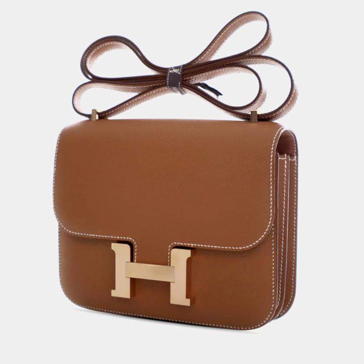 مملوكة مسبقًا Hermes Brown Mini Epsom Constance III 18