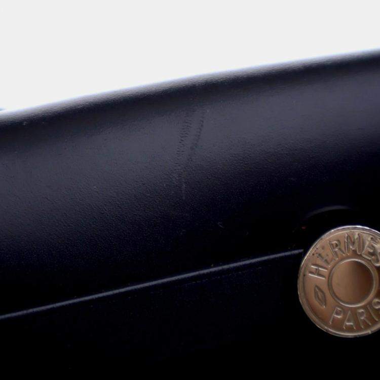 Pre Owned Hermes Blue Toile Herbag Zip 31