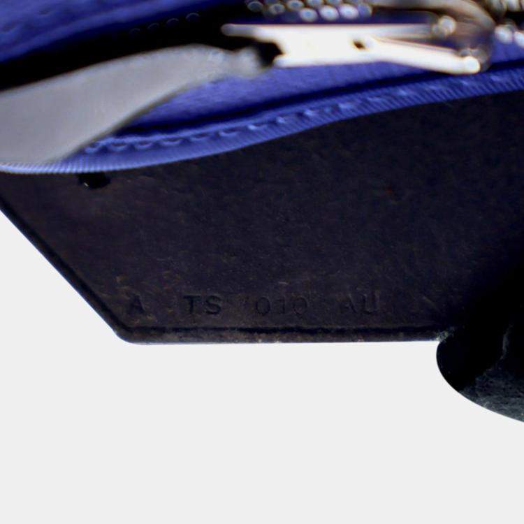 Pre Owned Hermes Blue Toile Herbag Zip 31