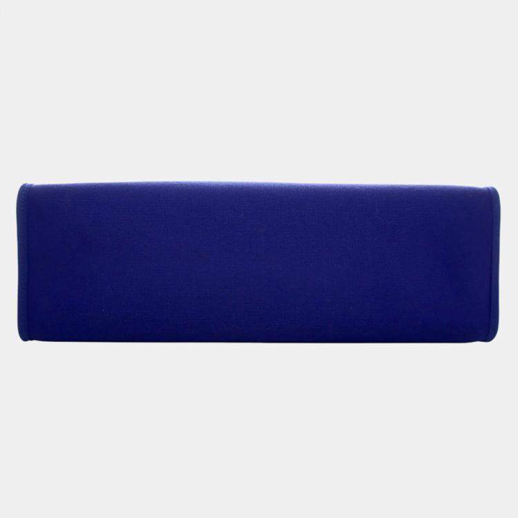 Pre Owned Hermes Blue Toile Herbag Zip 31