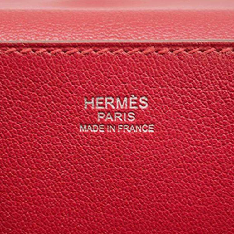 Pre Owned Hermes Red Taurillon Novillo Opli 24