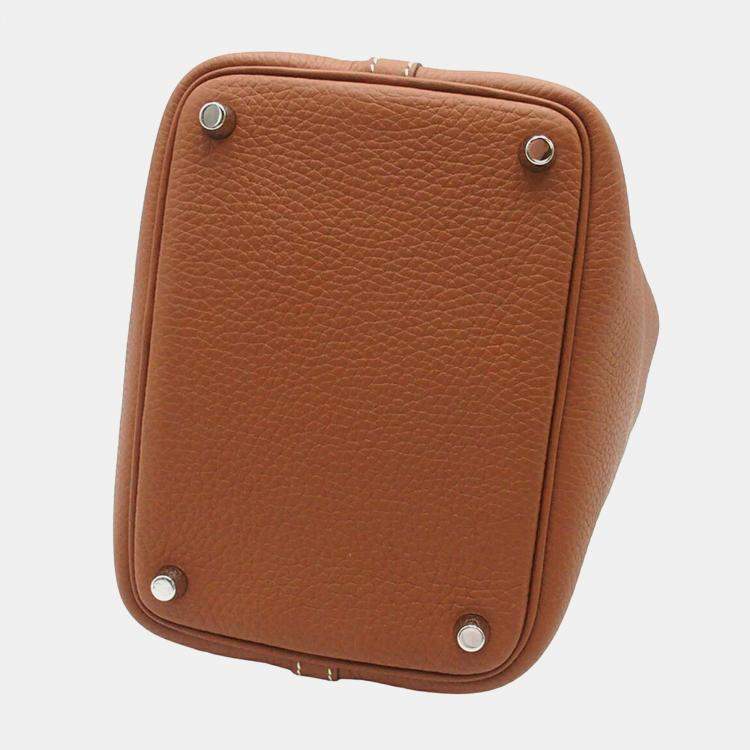 Pre Owned Hermes Brown Clemence Picotin Lock 18