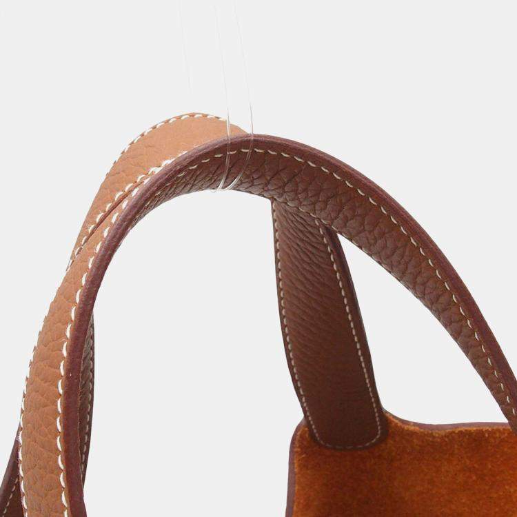 Pre Owned Hermes Brown Clemence Picotin Lock 18