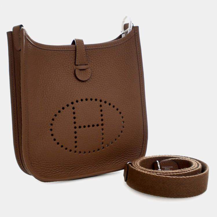 Pre Owned Hermes Brown Clemence Evelyne 16 TPM