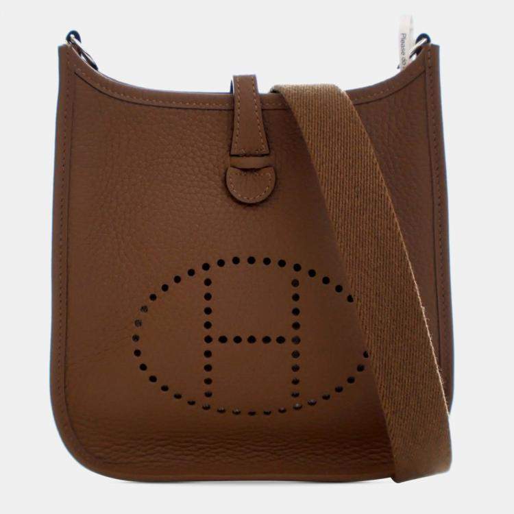 Pre Owned Hermes Brown Clemence Evelyne 16 TPM