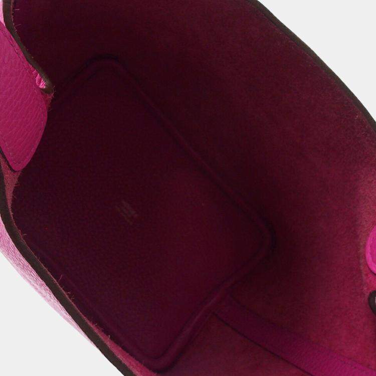 Pre Owned Hermes Pink Clemence Picotin Lock 18