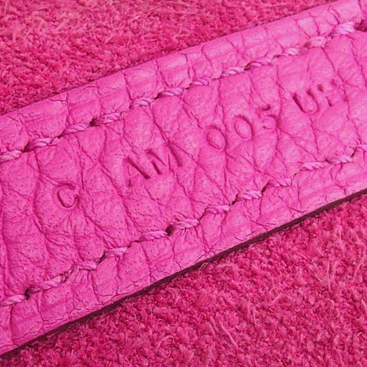 Pre Owned Hermes Pink Clemence Picotin Lock 18