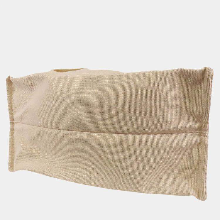 Pre Owned Hermes Brown Toile Escale a la Plage Beach Bag