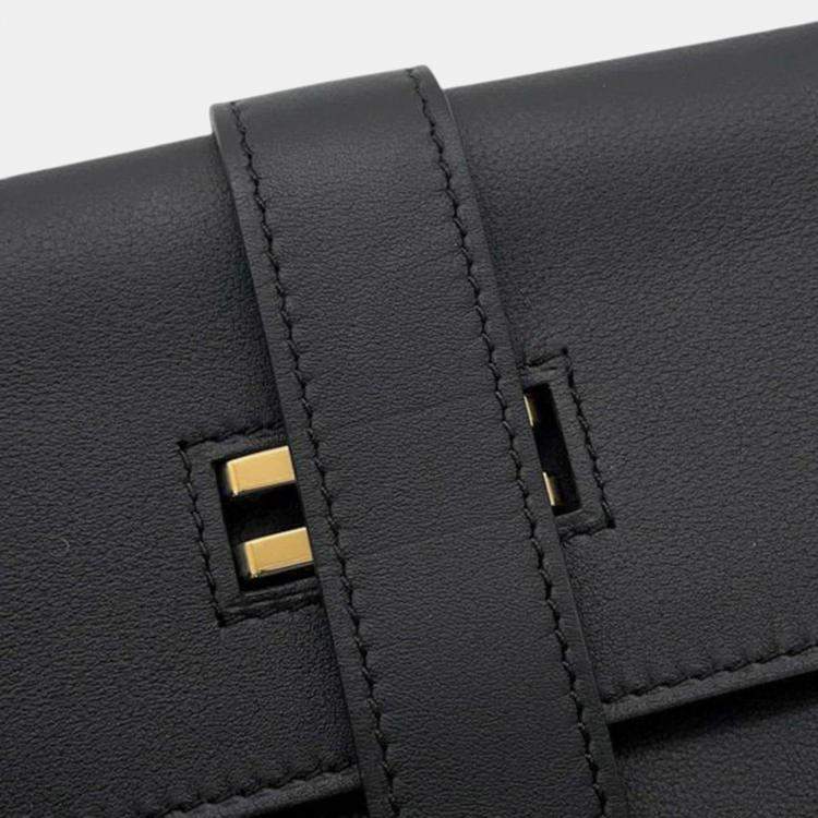 Pre Owned Hermes Black Swift Elan Pocket 24 Belt Bag