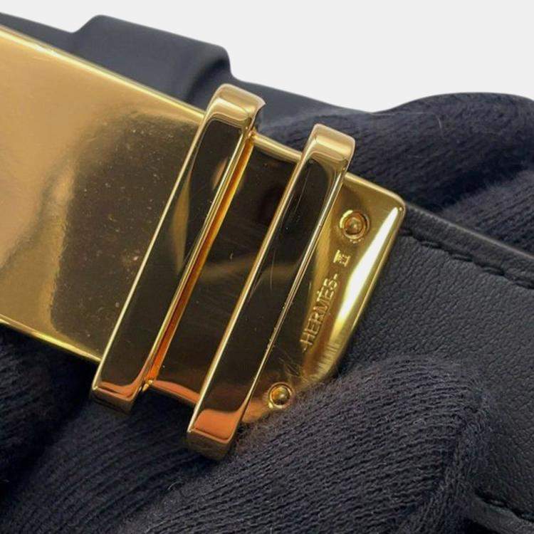 Pre Owned Hermes Black Swift Elan Pocket 24 Belt Bag