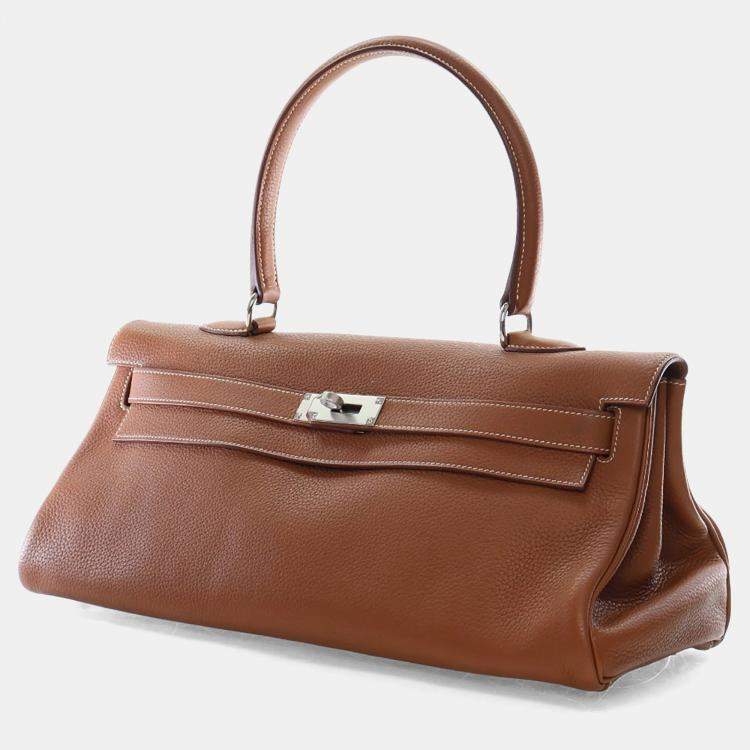 Pre Owned Hermes Gold Clemence Shoulder Kelly 42