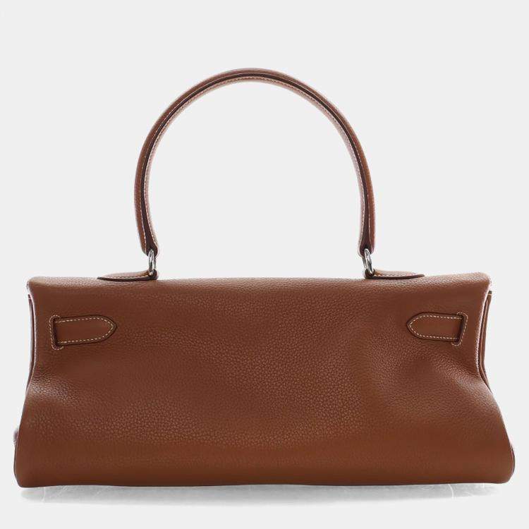 Pre Owned Hermes Gold Clemence Shoulder Kelly 42