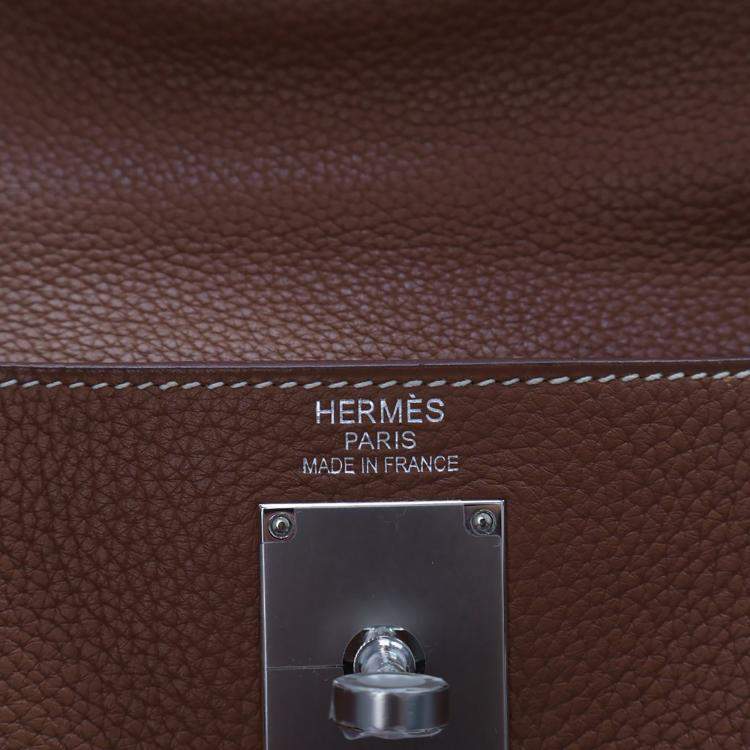 Pre Owned Hermes Gold Clemence Shoulder Kelly 42