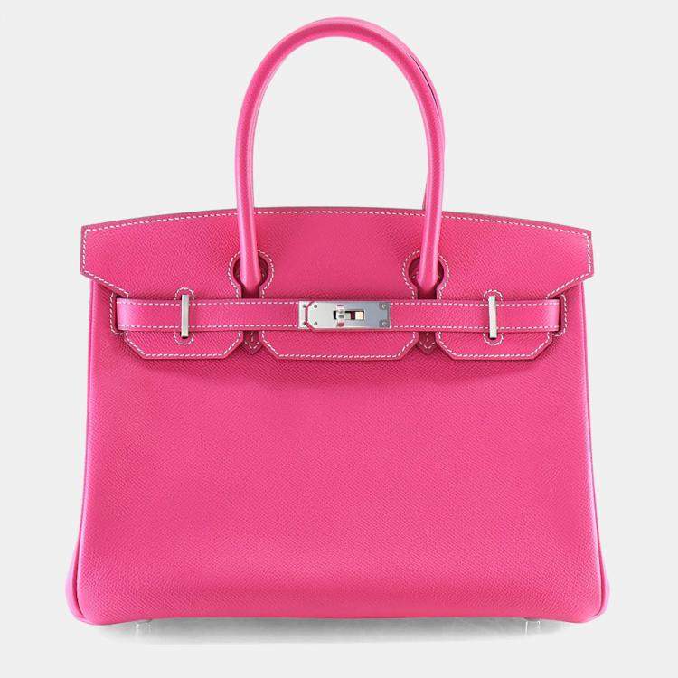 Pre Owned Hermes Rose Tyrien Epsom Candy Birkin 30