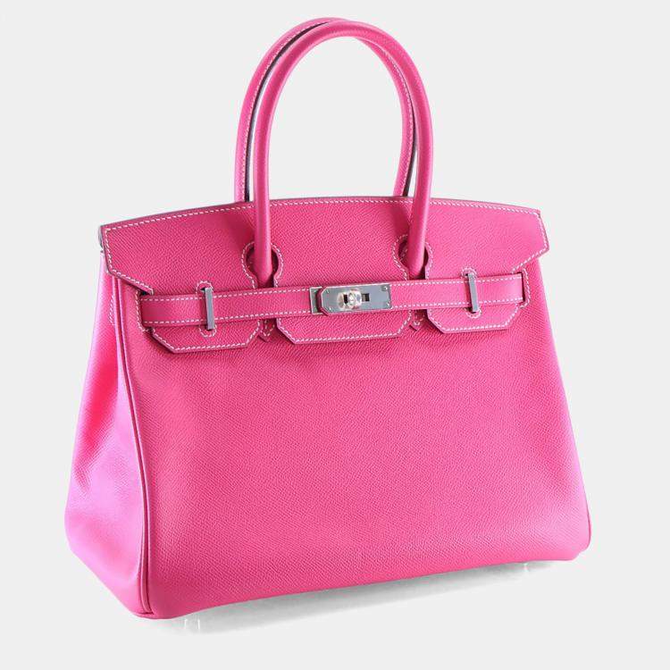Pre Owned Hermes Rose Tyrien Epsom Candy Birkin 30