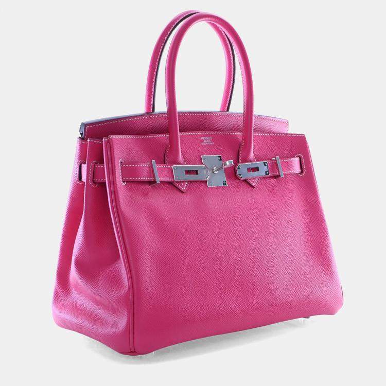 Pre Owned Hermes Rose Tyrien Epsom Candy Birkin 30