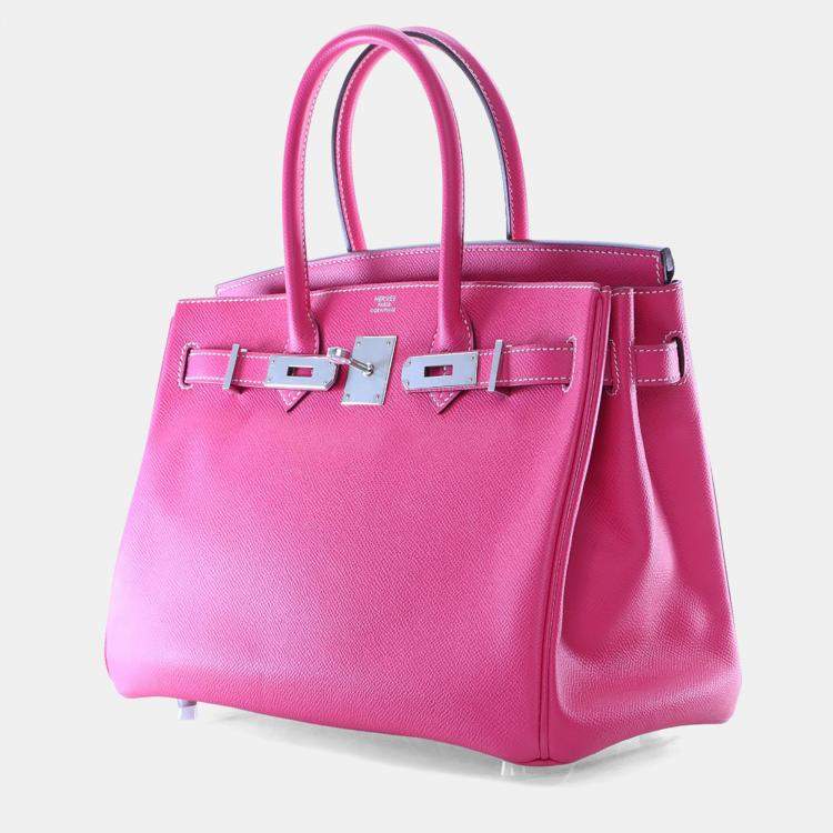 Pre Owned Hermes Rose Tyrien Epsom Candy Birkin 30