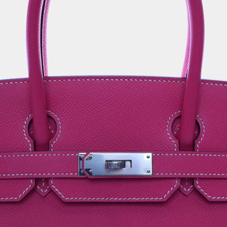 Pre Owned Hermes Rose Tyrien Epsom Candy Birkin 30