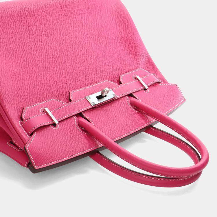 Pre Owned Hermes Rose Tyrien Epsom Candy Birkin 30