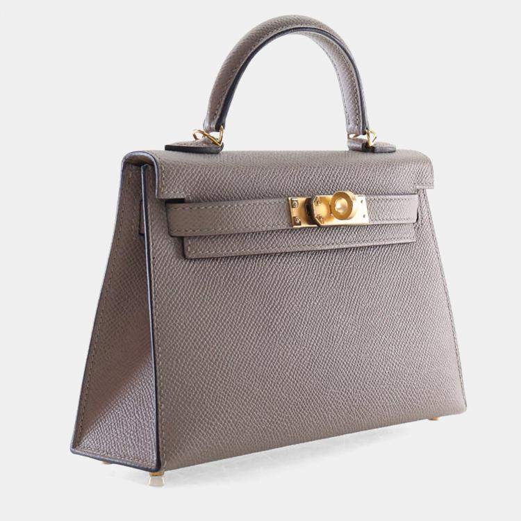 Pre Owned Hermes Gris Asphalt Epsom Mini Kelly 20