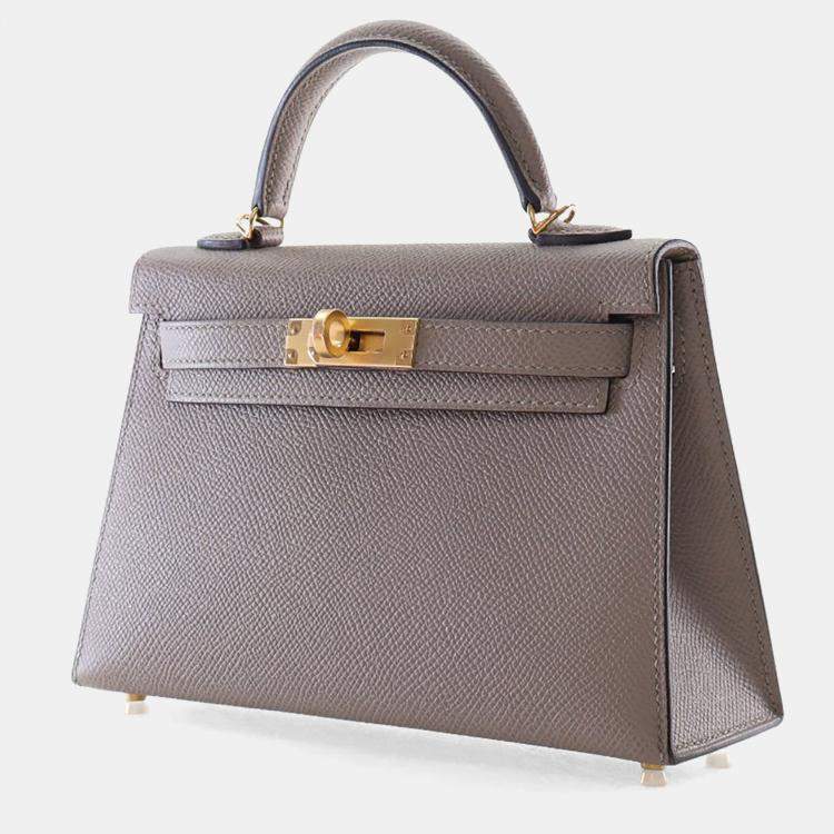 Pre Owned Hermes Gris Asphalt Epsom Mini Kelly 20