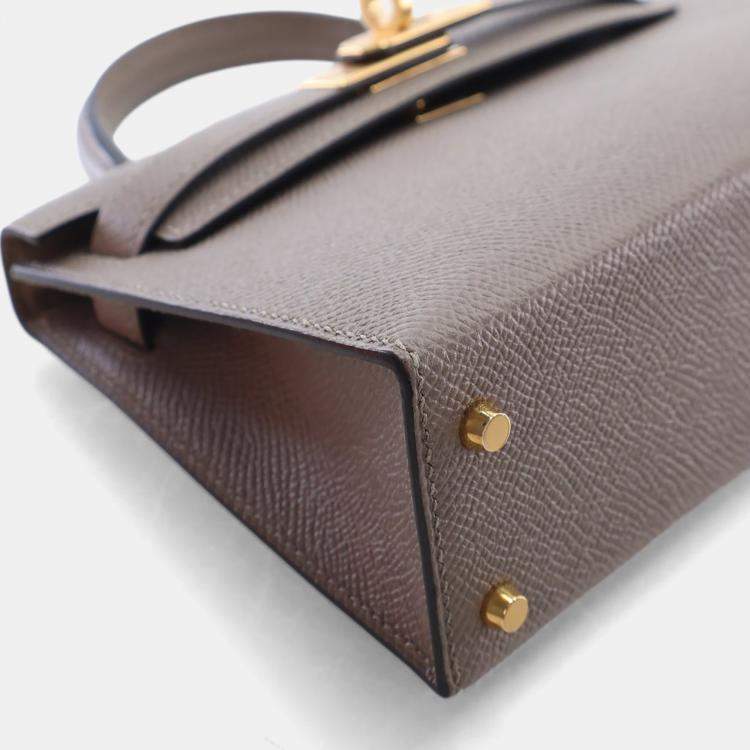 Pre Owned Hermes Gris Asphalt Epsom Mini Kelly 20