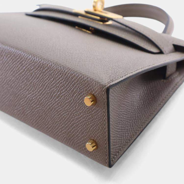 Pre Owned Hermes Gris Asphalt Epsom Mini Kelly 20