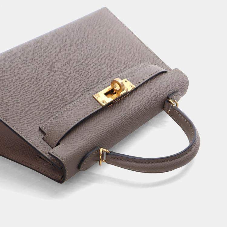 Pre Owned Hermes Gris Asphalt Epsom Mini Kelly 20