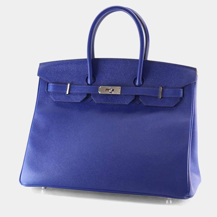 Pre Owned Hermes Bleu Electrique Epsom Birkin 35