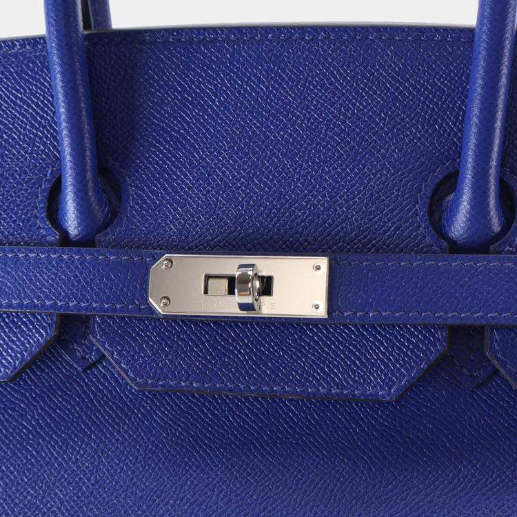 Pre Owned Hermes Bleu Electrique Epsom Birkin 35