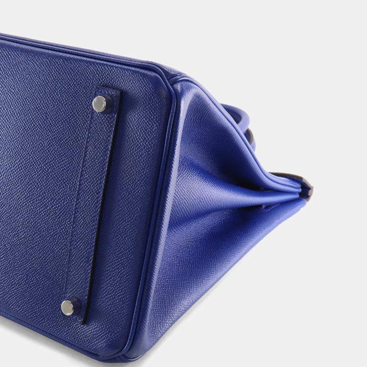 Pre Owned Hermes Bleu Electrique Epsom Birkin 35