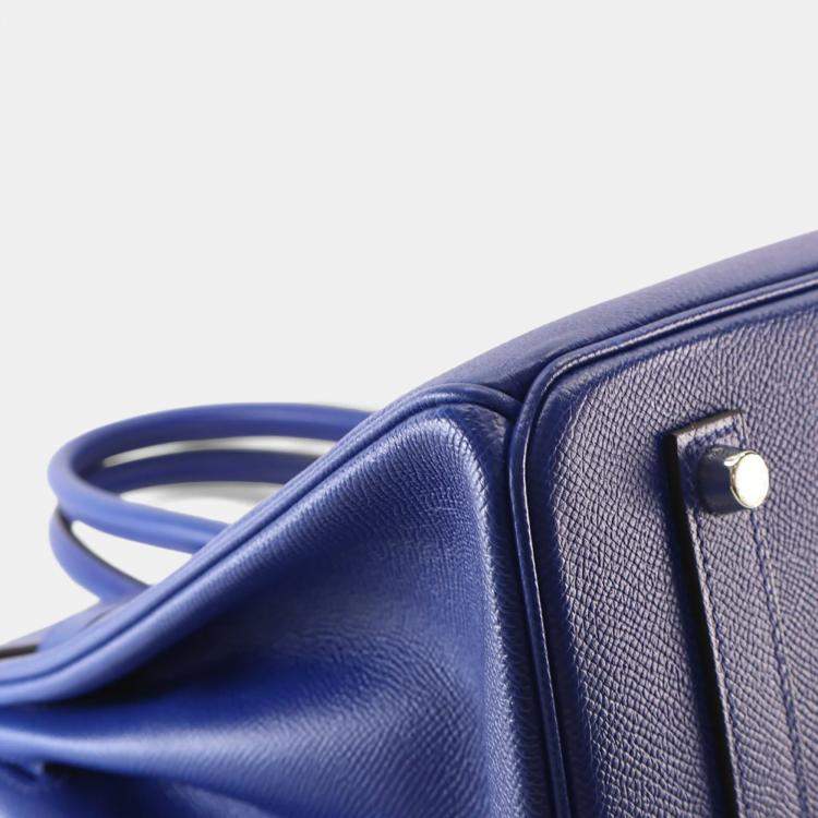 Pre Owned Hermes Bleu Electrique Epsom Birkin 35