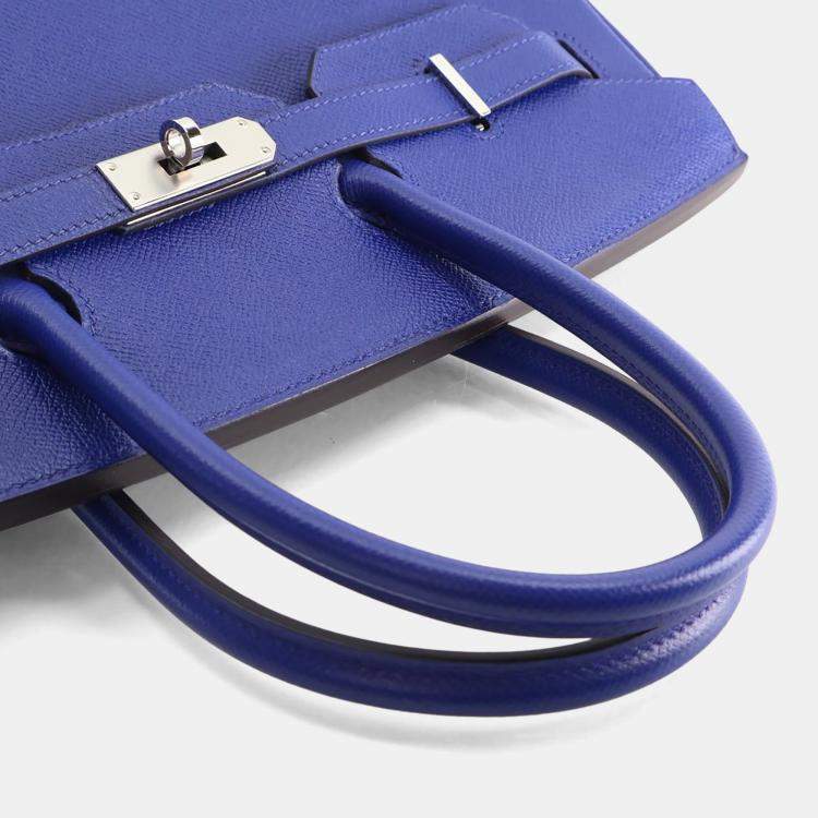 Pre Owned Hermes Bleu Electrique Epsom Birkin 35