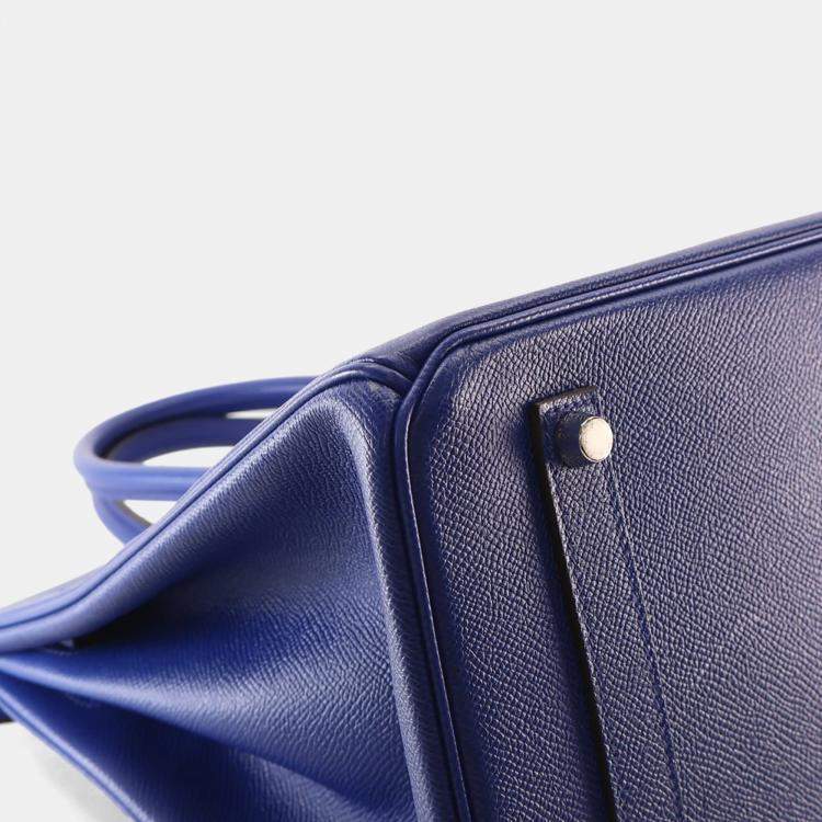 Pre Owned Hermes Bleu Electrique Epsom Birkin 35