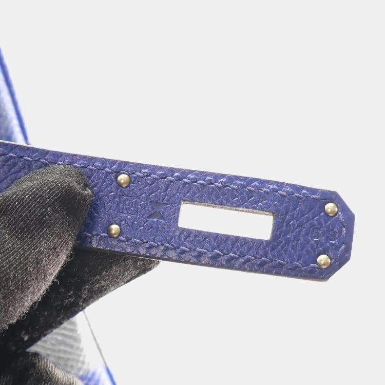 Pre Owned Hermes Bleu Electrique Epsom Birkin 35