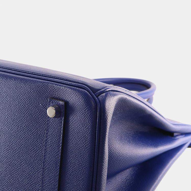 Pre Owned Hermes Bleu Electrique Epsom Birkin 35