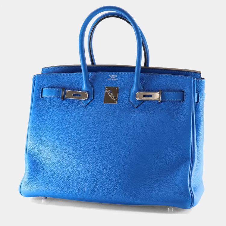 مملوكة مسبقًا Hermes Blue Hydra Togo Birkin 35