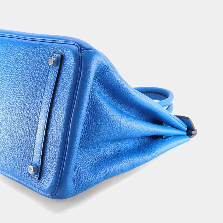 مملوكة مسبقًا Hermes Blue Hydra Togo Birkin 35