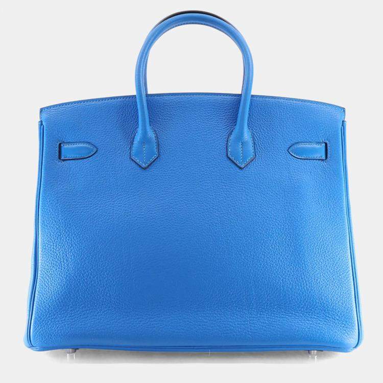 مملوكة مسبقًا Hermes Blue Hydra Togo Birkin 35