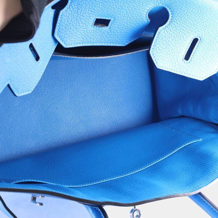 مملوكة مسبقًا Hermes Blue Hydra Togo Birkin 35