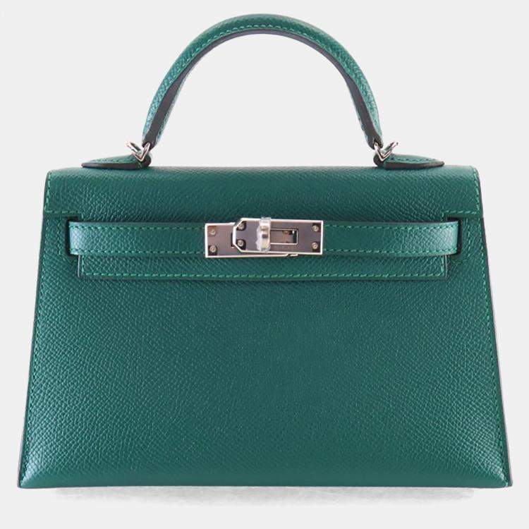 Pre Owned Hermes Malachite Epsom Mini Kelly 20